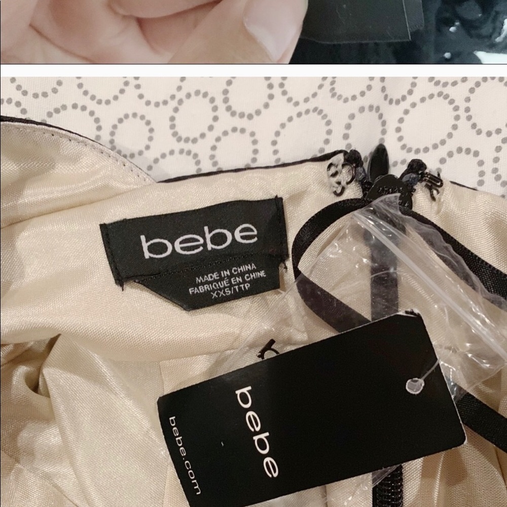 NWT Bebe All Over Lace Little Black Dress XXS